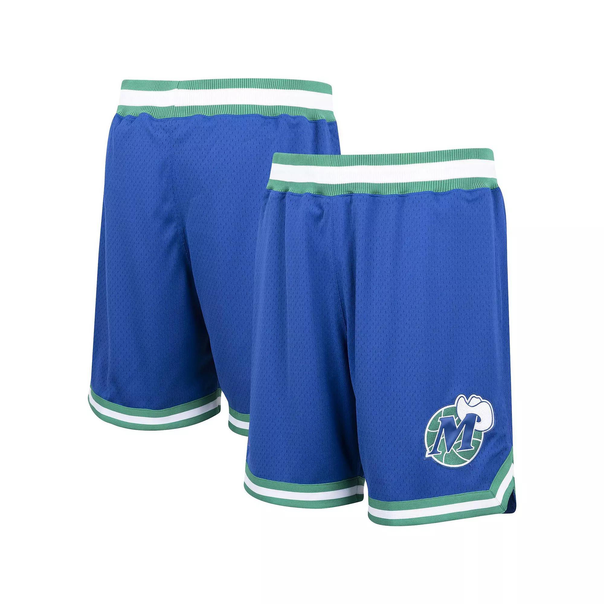 Men's Mitchell & Ness Blue Dallas Mavericks 1998/99 Hardwood Classics Authentic Shorts, Size: Large Product Image