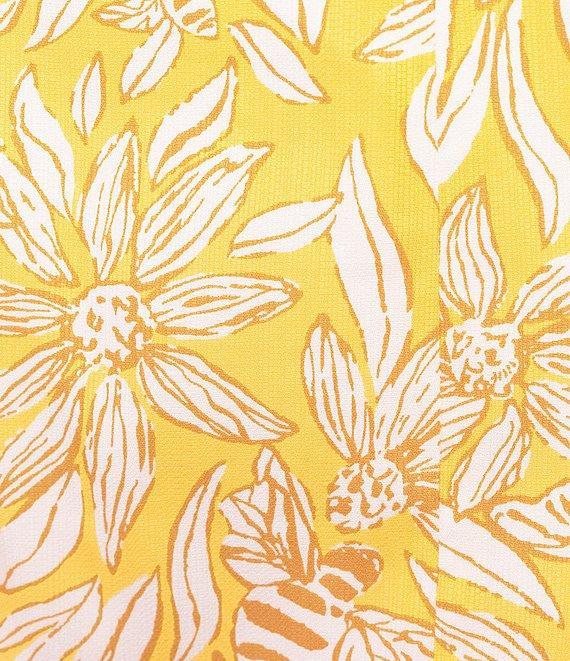 Lilly Pulitzer Shelli Stretch Vintage Dobby Honeycomb Hideaway Print Square Neck Dress Product Image