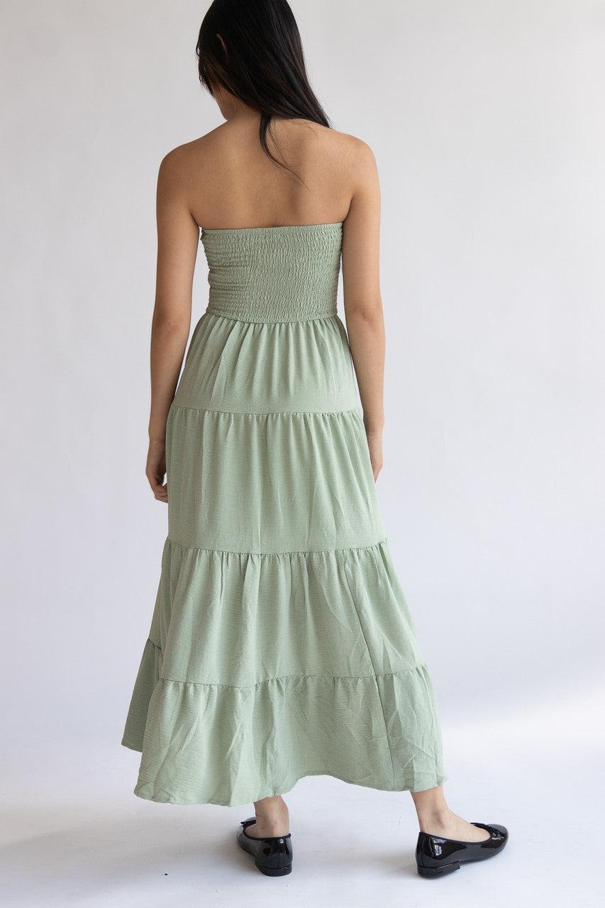 Smocked Top Strapless Maxi Dress Product Image