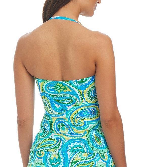 Bleu Rod Beattie More Is More Printed Sweetheart Strapless Neck Front Knot Bandini Swim Top Product Image