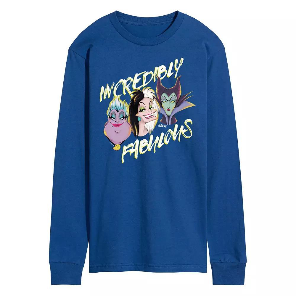Disney Villains Men's Incredibly Fabulous Long Sleeve Graphic Tee,  Product Image