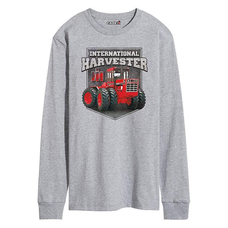 Men's Case IH Metal Plate Badge Long Sleeve Graphic Tee, Size: XL, Gray Product Image