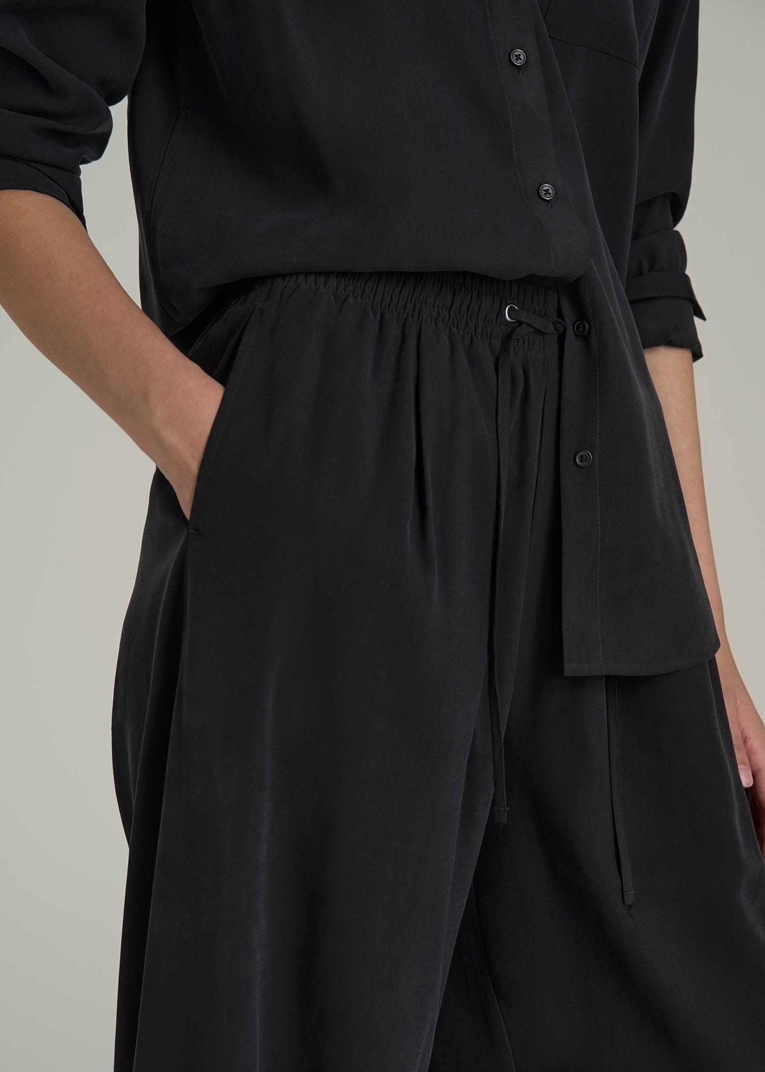 Relaxed Pull On Pants for Tall Women in Vintage Black Product Image