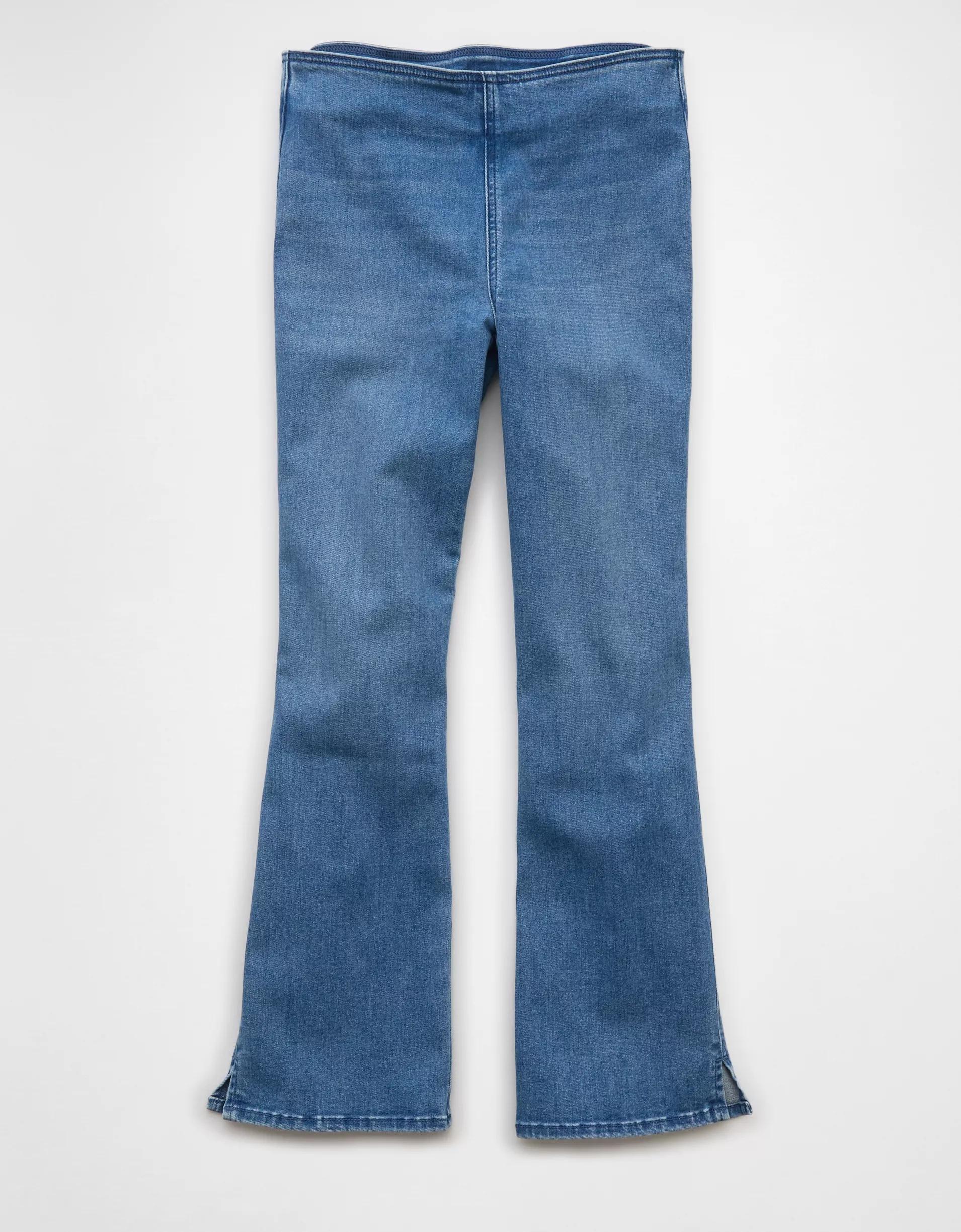 AE Luxe Pull-On High-Waisted Kick Bootcut Crop Jean Product Image