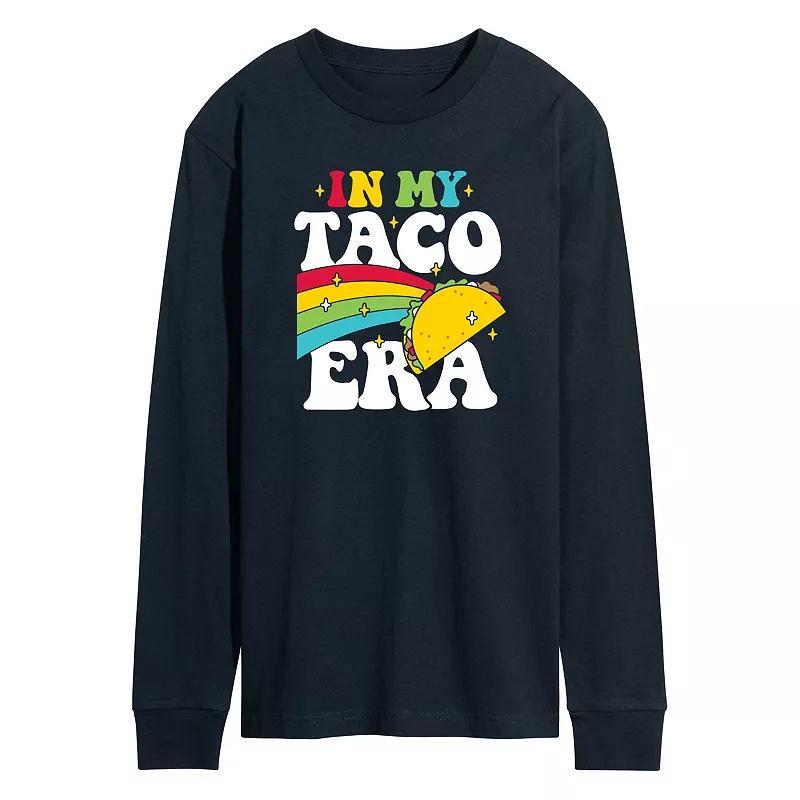 Men's In My Taco Era Long Sleeve Graphic Tee, Size: Small, Blue Product Image