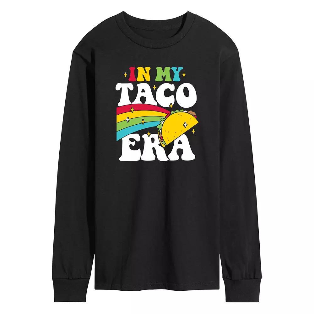 Men's In My Taco Era Long Sleeve Graphic Tee, Size: Large, Black Product Image