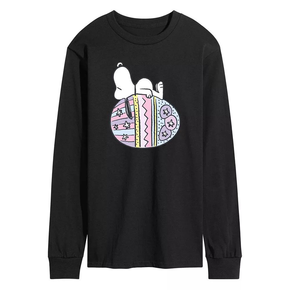 Men's Peanuts Snoopy Easter Egg Long Sleeve Graphic Tee,  Product Image