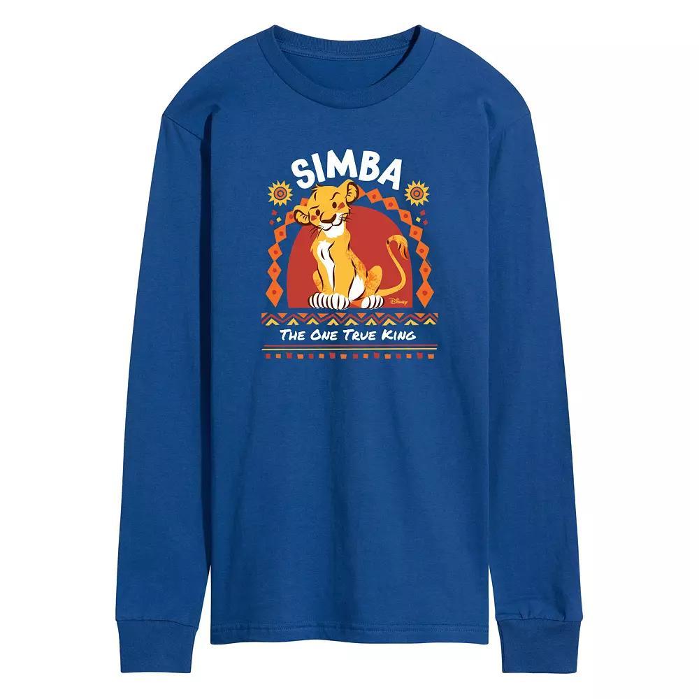 Disney's The Lion King Simba Men's One True King Long Sleeve Graphic Tee,  Product Image