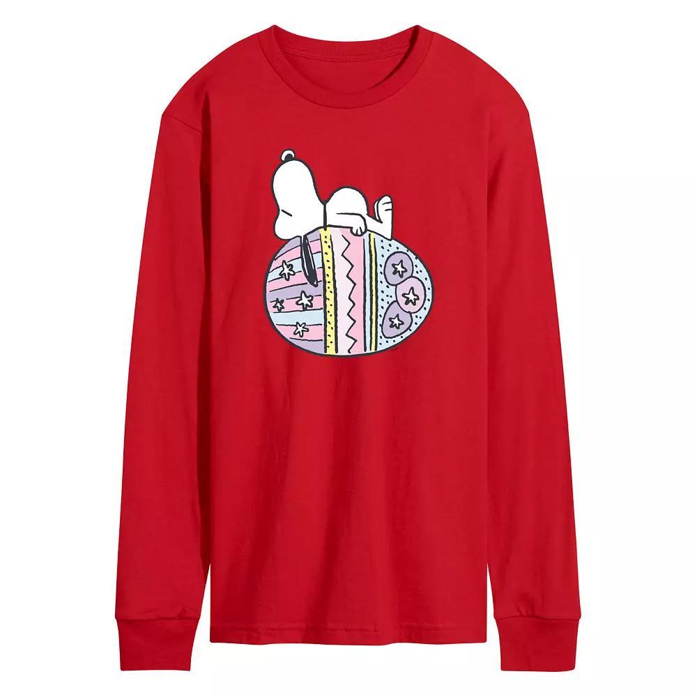 Men's Peanuts Snoopy Easter Egg Long Sleeve Graphic Tee,  Product Image