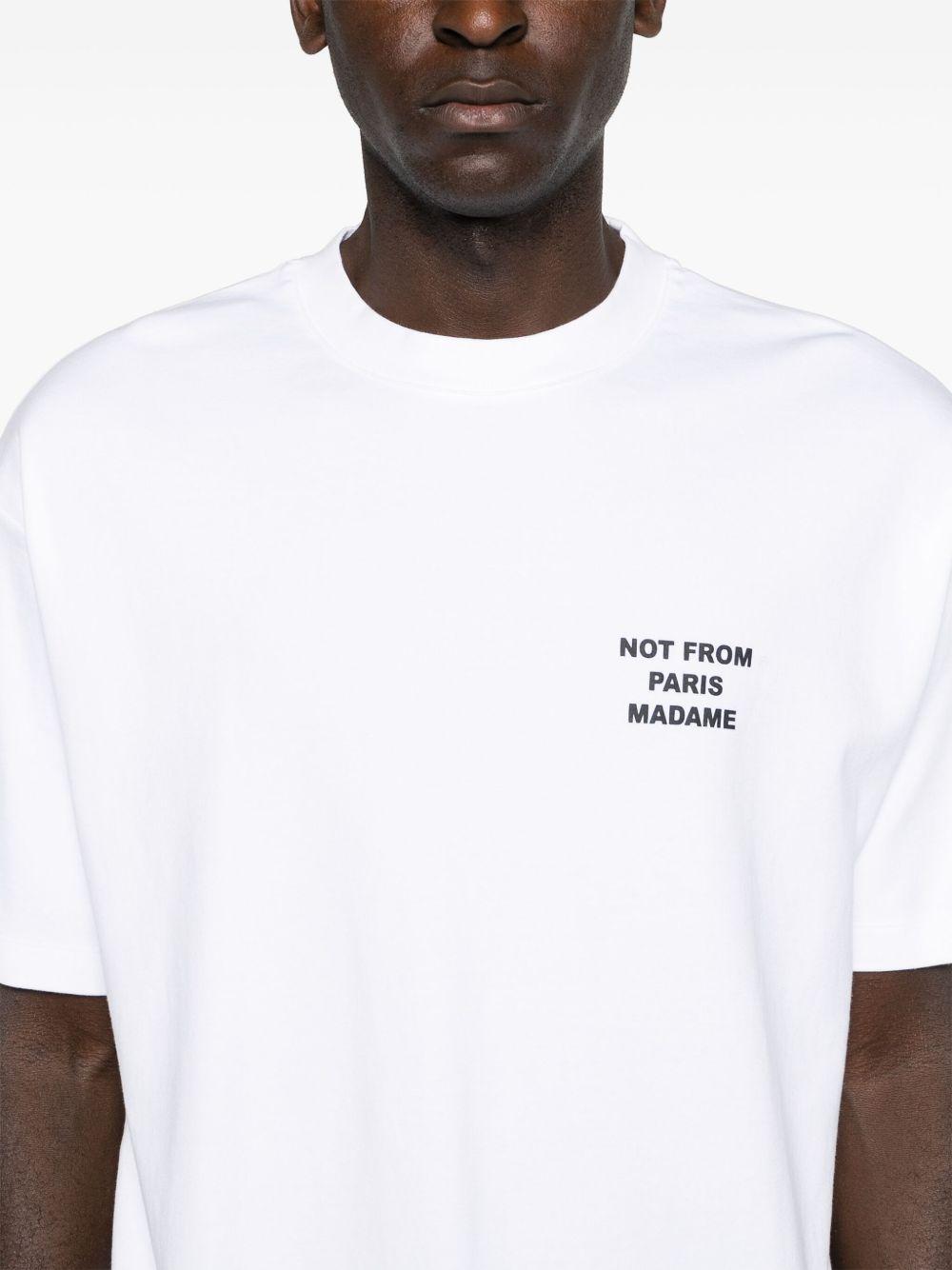slogan-print cotton T-shirt Product Image
