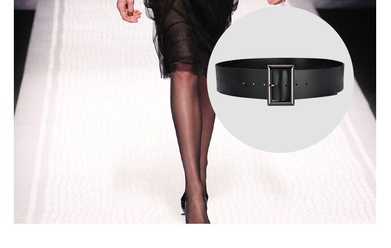 Faux Leather Wide Belt Product Image