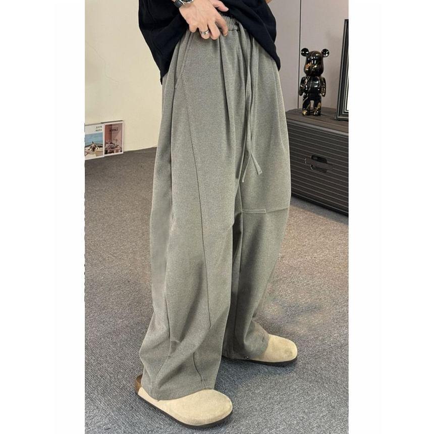 Mid Rise Plain Wide Leg Pants Product Image