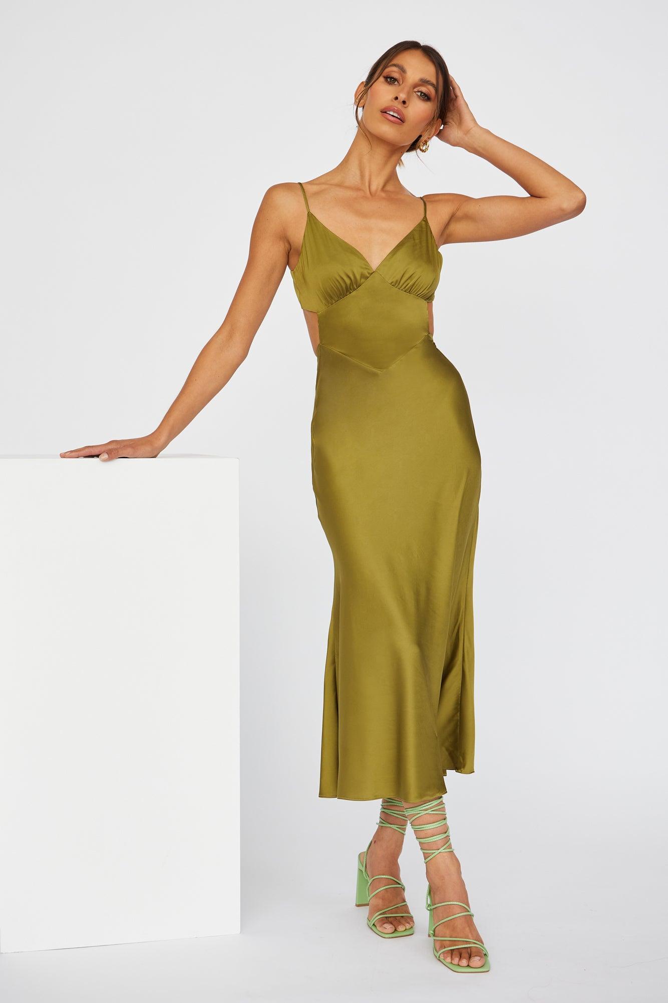 Sunrise Street Midi Dress Green Product Image