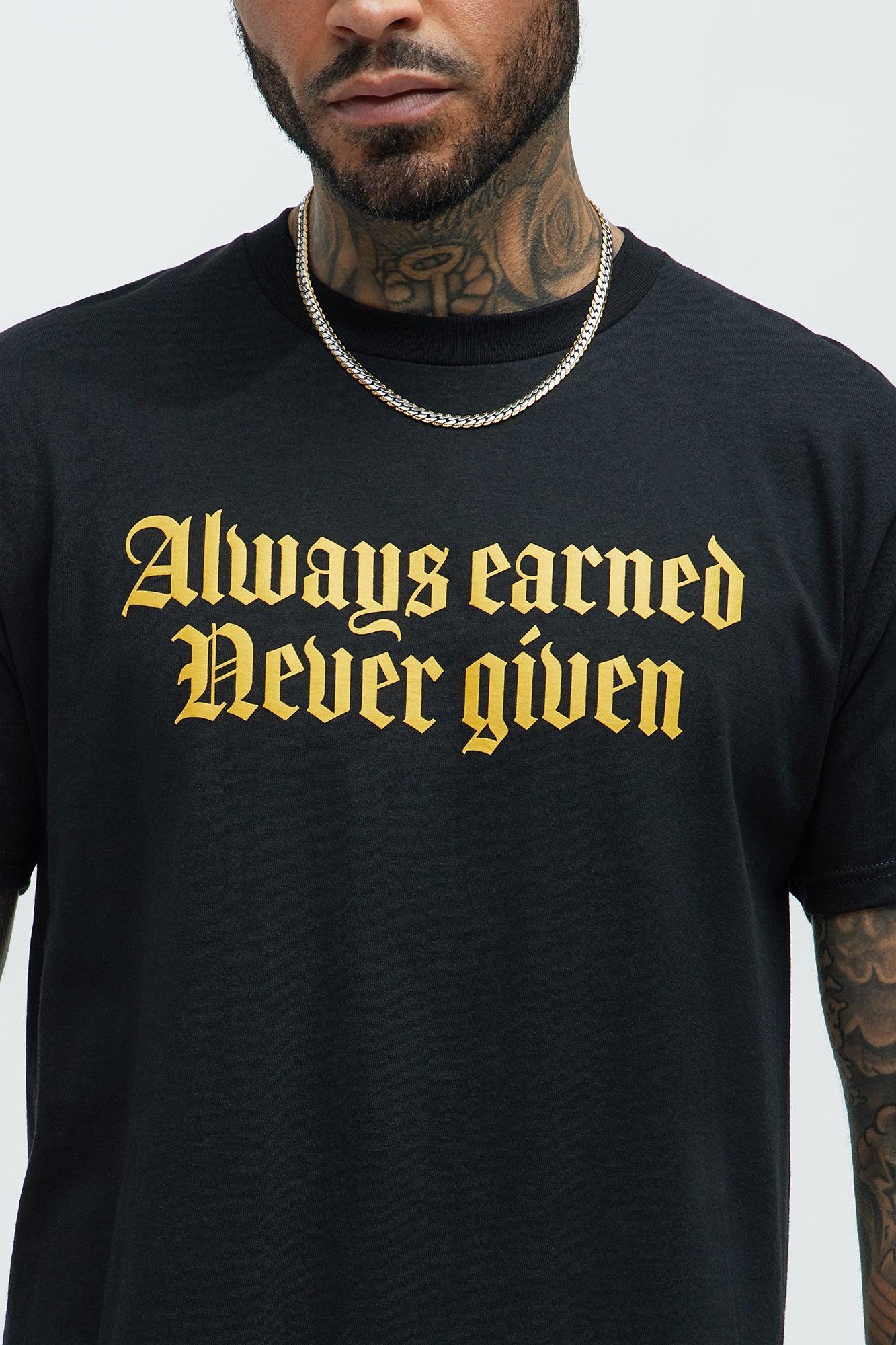 Always Earned Short Sleeve Tee - Black Product Image