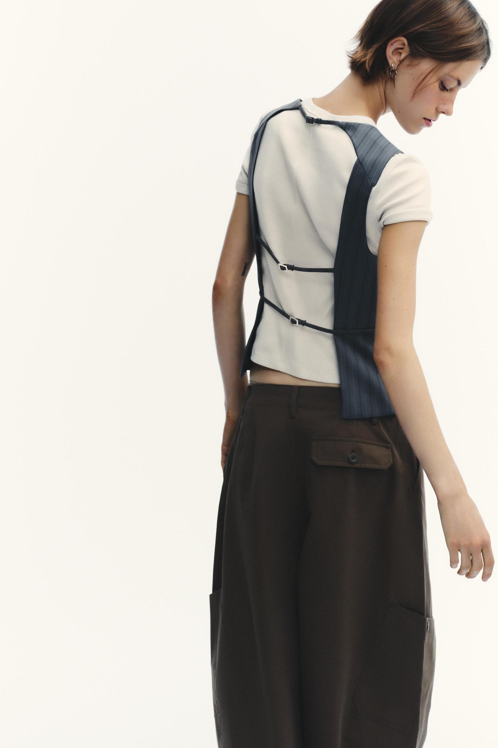 PINSTRIPE TOP VEST Product Image