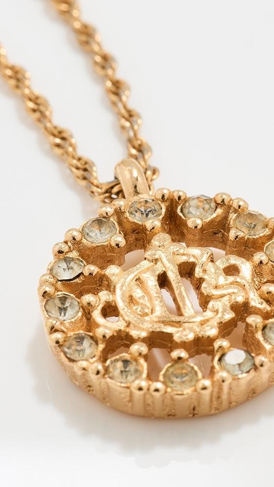 What Goes Around Comes Around Dior Gold Crystal Necklace | Shopbop Product Image