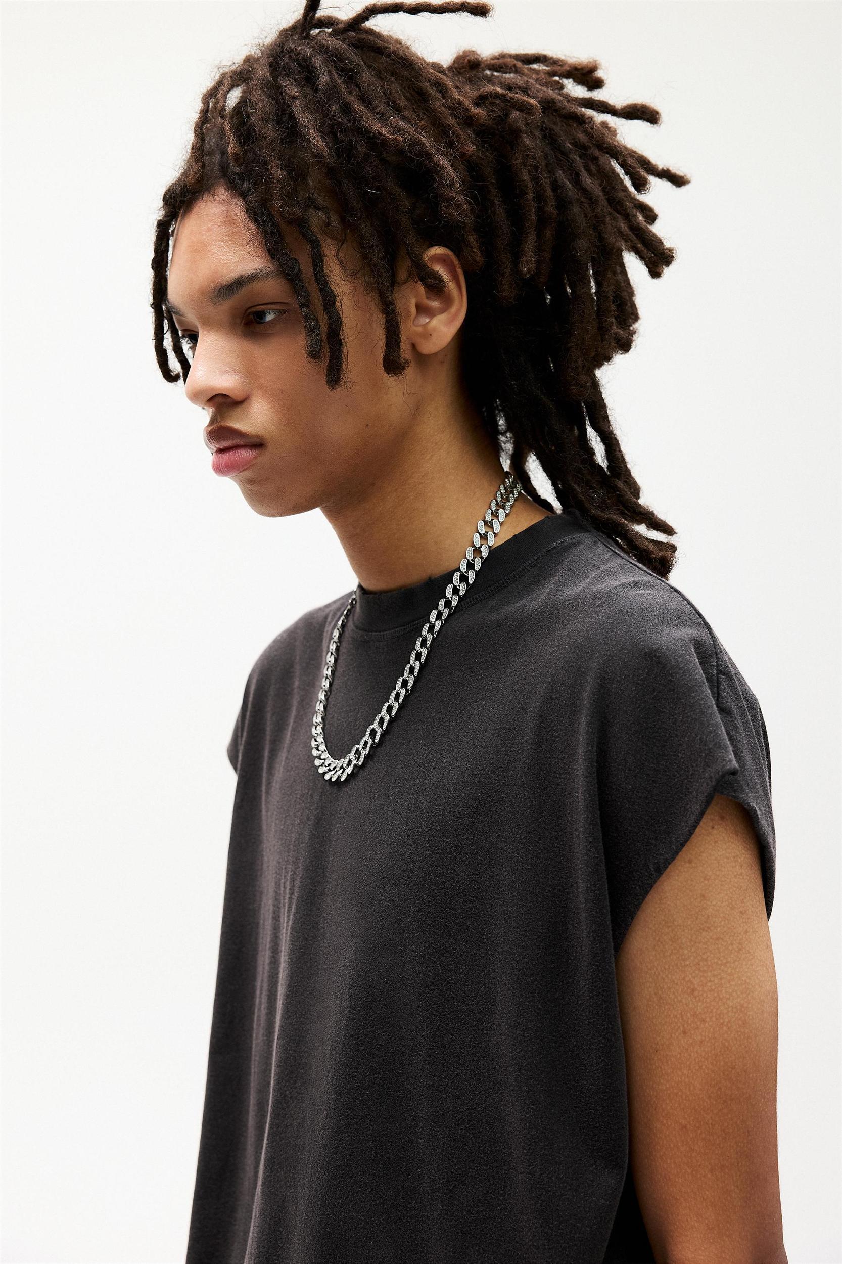 Washed sleeveless T-shirt Product Image