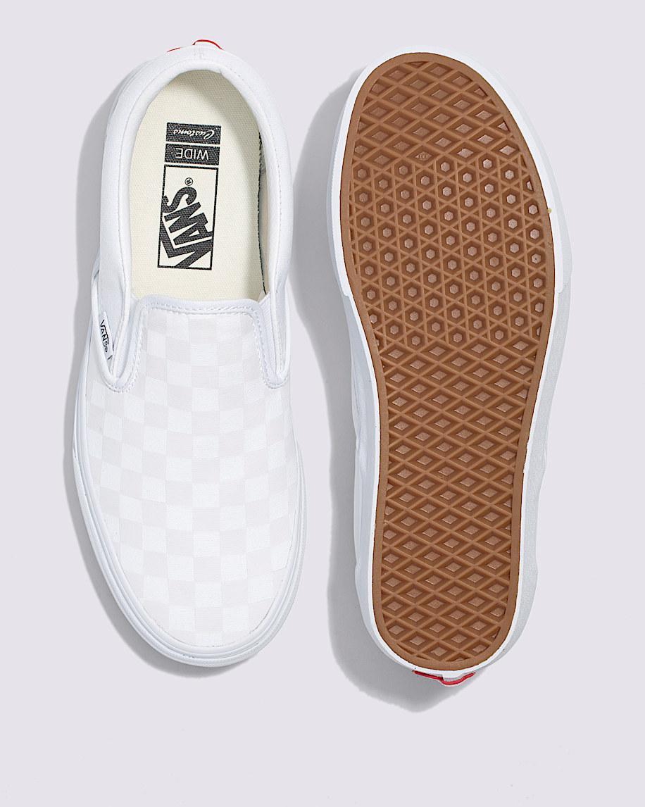 Customs Classic Slip-On Checkerboard Wide Shoe in Customs| Vans US Product Image