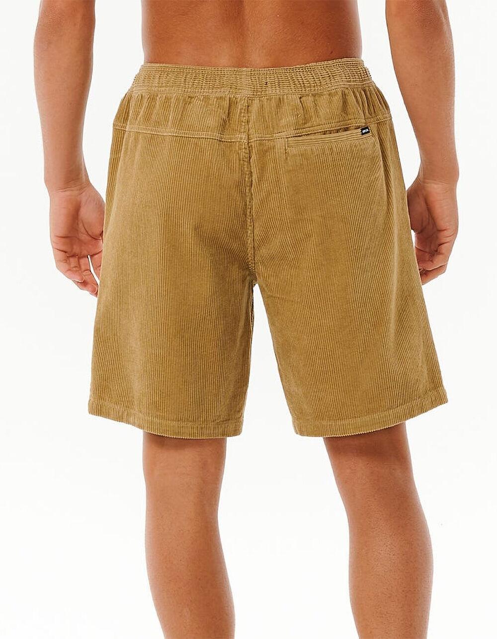RIP CURL Classic Surf Cord Mens Volley Shorts - DK KHAKI Product Image