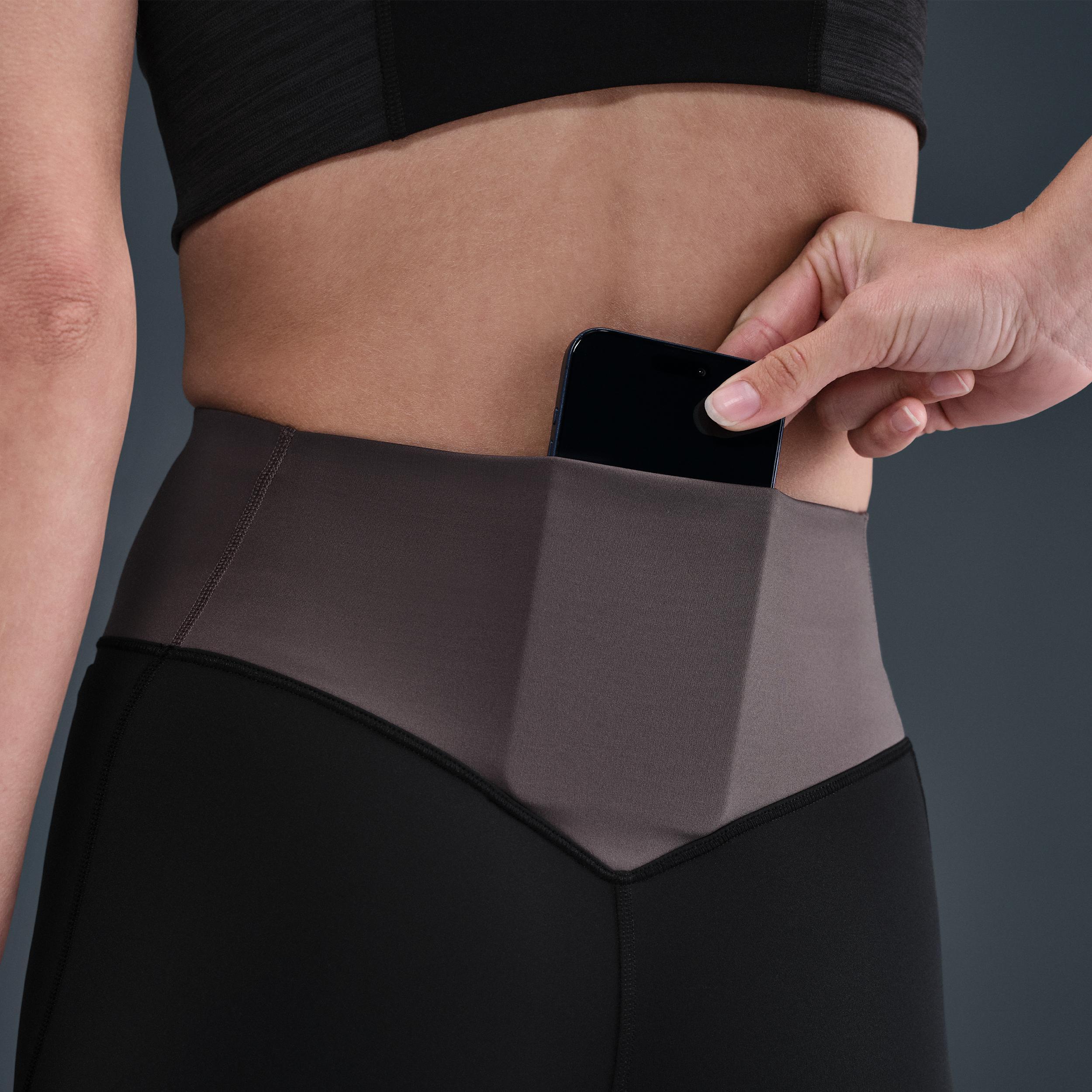 Nike Womens Universa High-Waisted 7/8 Leggings with No Front Seam | HQ6813-011 Product Image