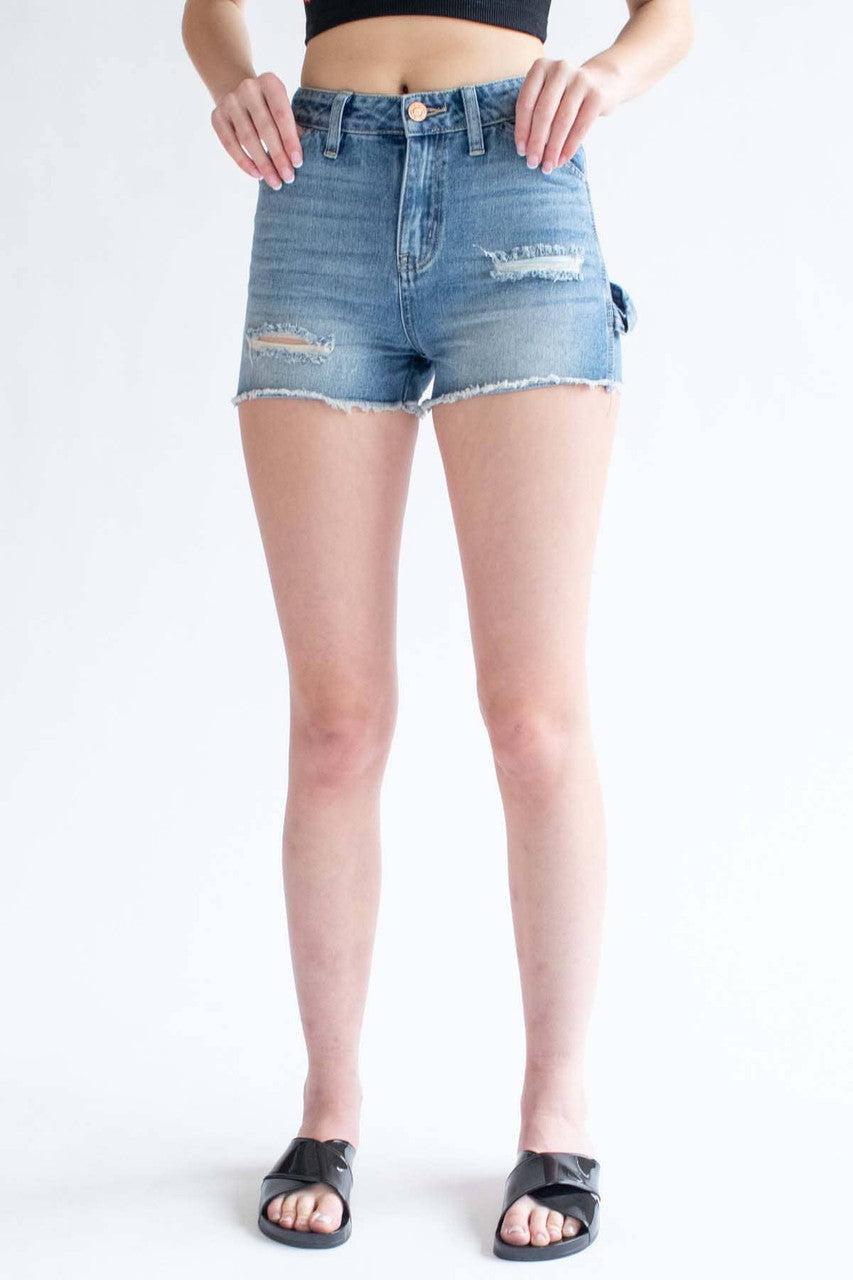 Distressed Carpenter Denim Shorts Product Image