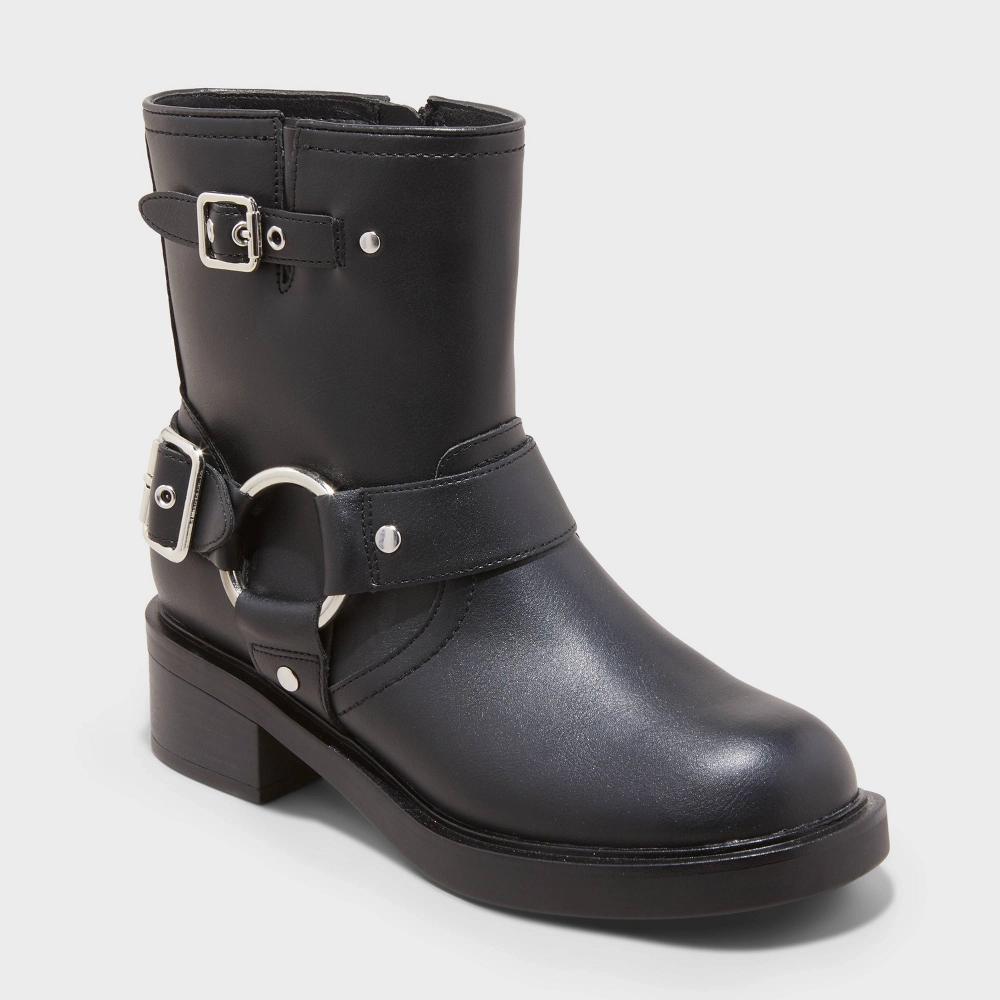 Womens Connor Harness Wide Width Buckle Ankle Boots - Universal Thread 8.5W Product Image