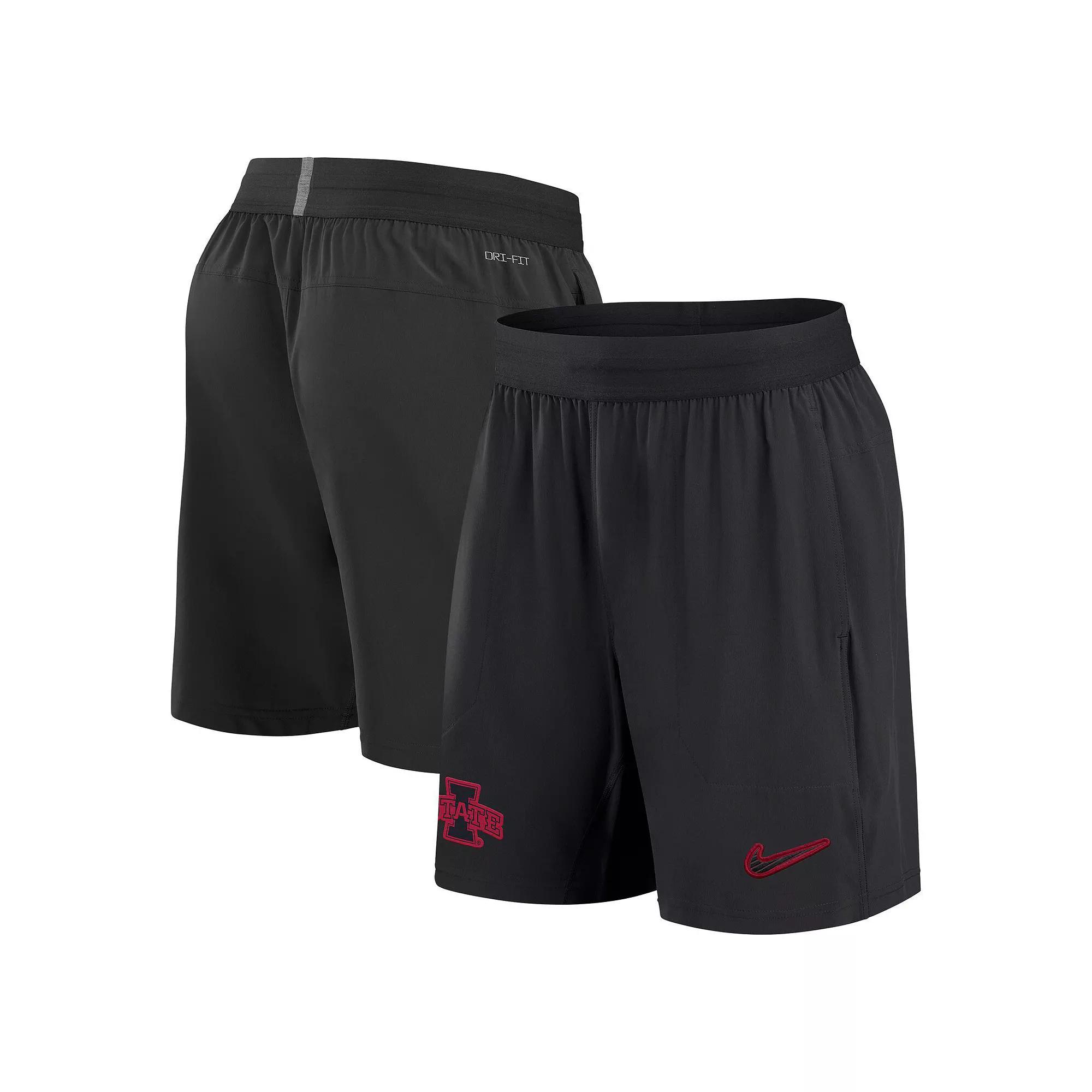 Men's Nike Black Kansas State Wildcats 2024/25 Sideline Performance Woven Shorts, Size: Small Product Image