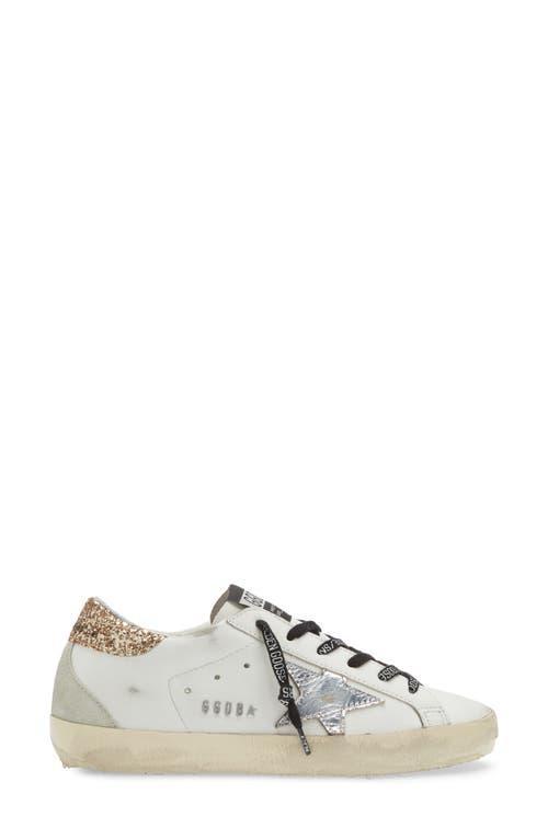 GOLDEN GOOSE Super-star Perm-noos Low Top Sneaker In White Silver Product Image