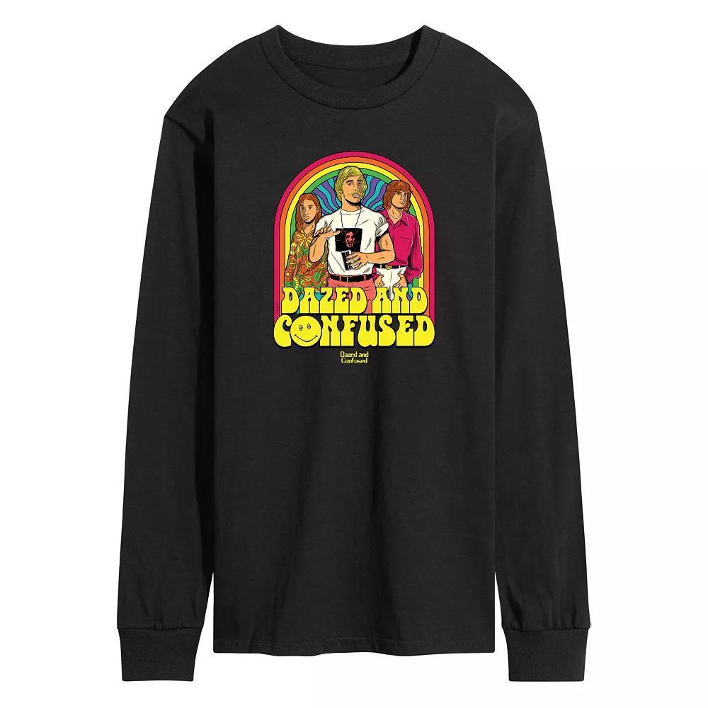Men's Dazed and Confused Retro Rainbow Long Sleeve Graphic Tees,  Product Image