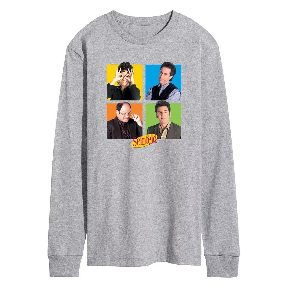 Men's Seinfeld Character Grid Long Sleeve Graphic Tee,  Product Image