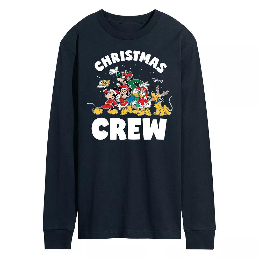 Disney's Men's Christmas Crew Long-sleeved Tee, Size: Small, Blue Product Image