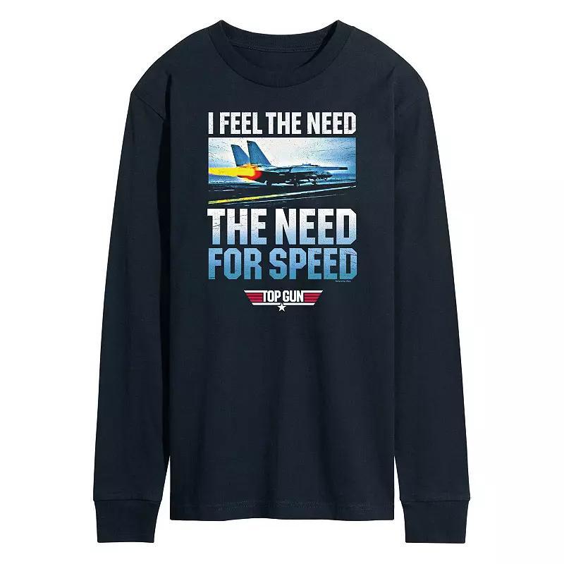 Mens Top Gun Need For Speed Long Sleeve Tee Blue Product Image