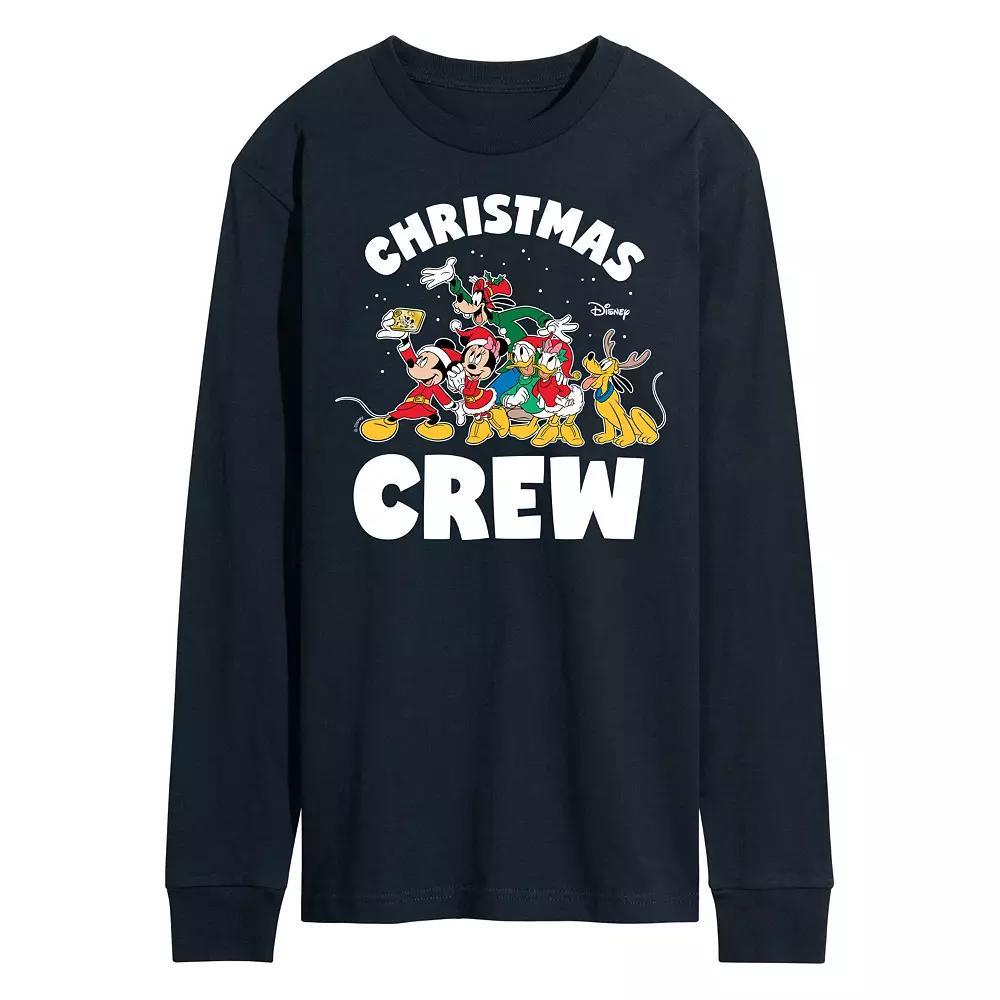 Disney's Men's Christmas Crew Long-sleeved Tee, Size: Small, Blue Product Image