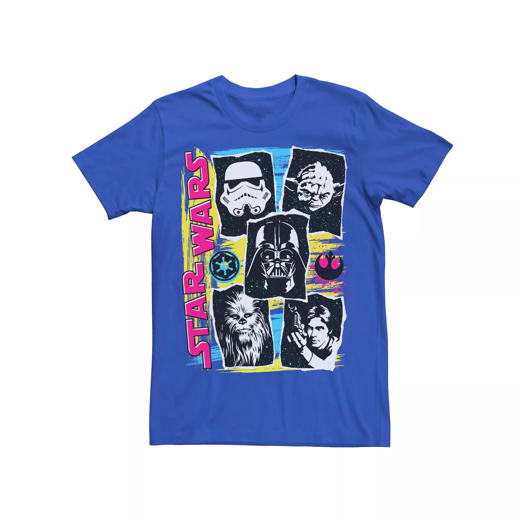 Men's Star Wars Characters Colorpop Collage Graphic Tee, Size: XL, White Product Image