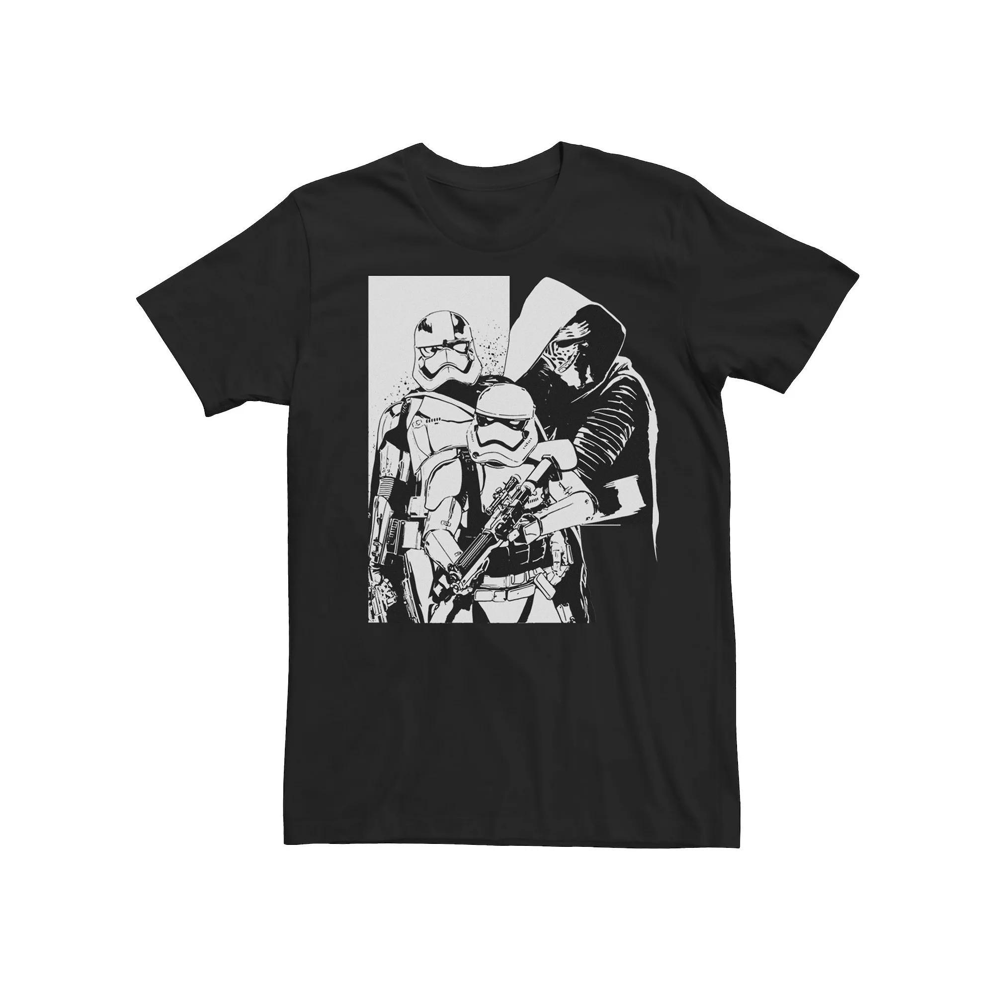 Men's Star Wars Kylo Ren & Stormtroopers Stamp Portrait Tee,  Product Image