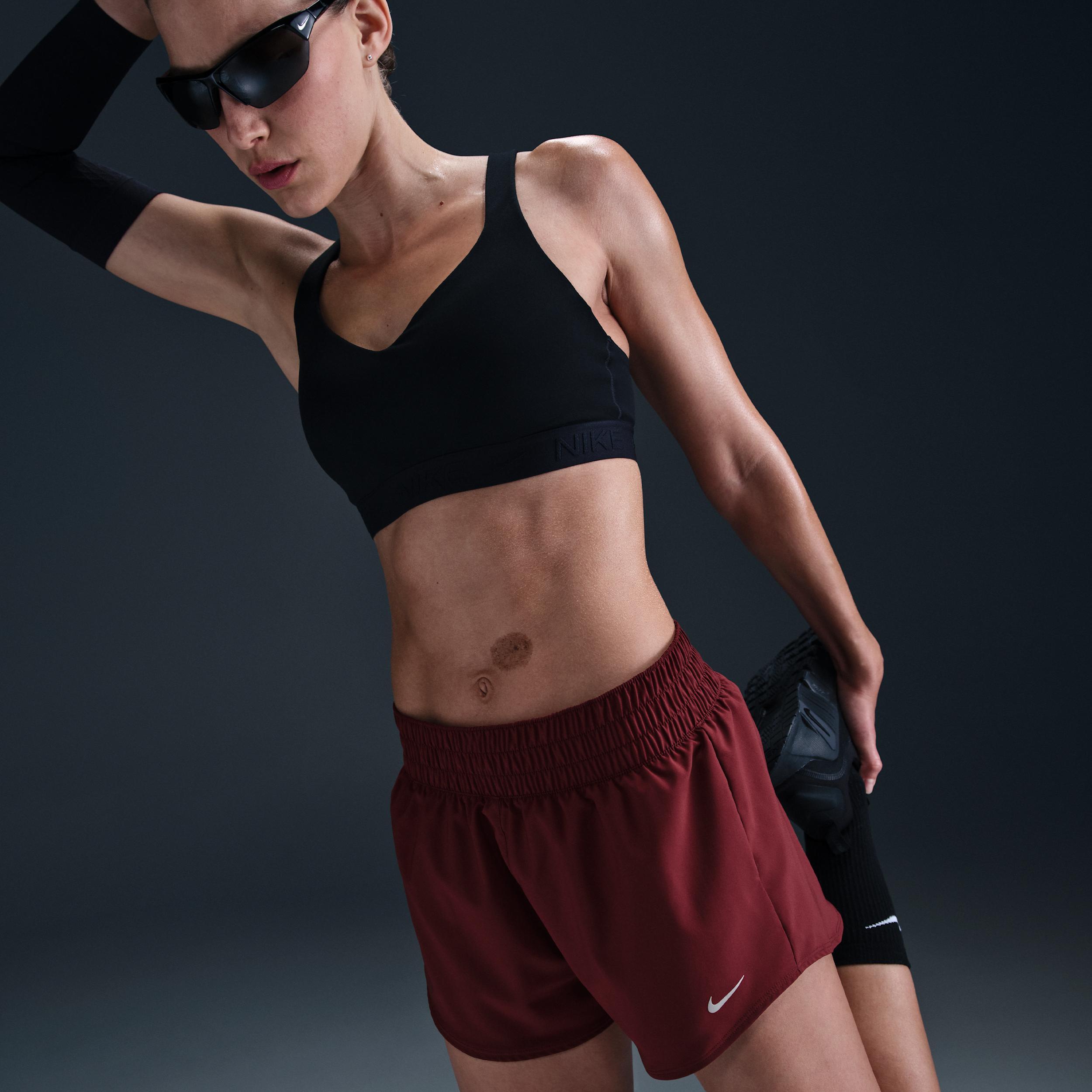 Nike Womens One Dri-FIT Mid-Rise 3 Brief-Lined Shorts | DX6010-619 Product Image