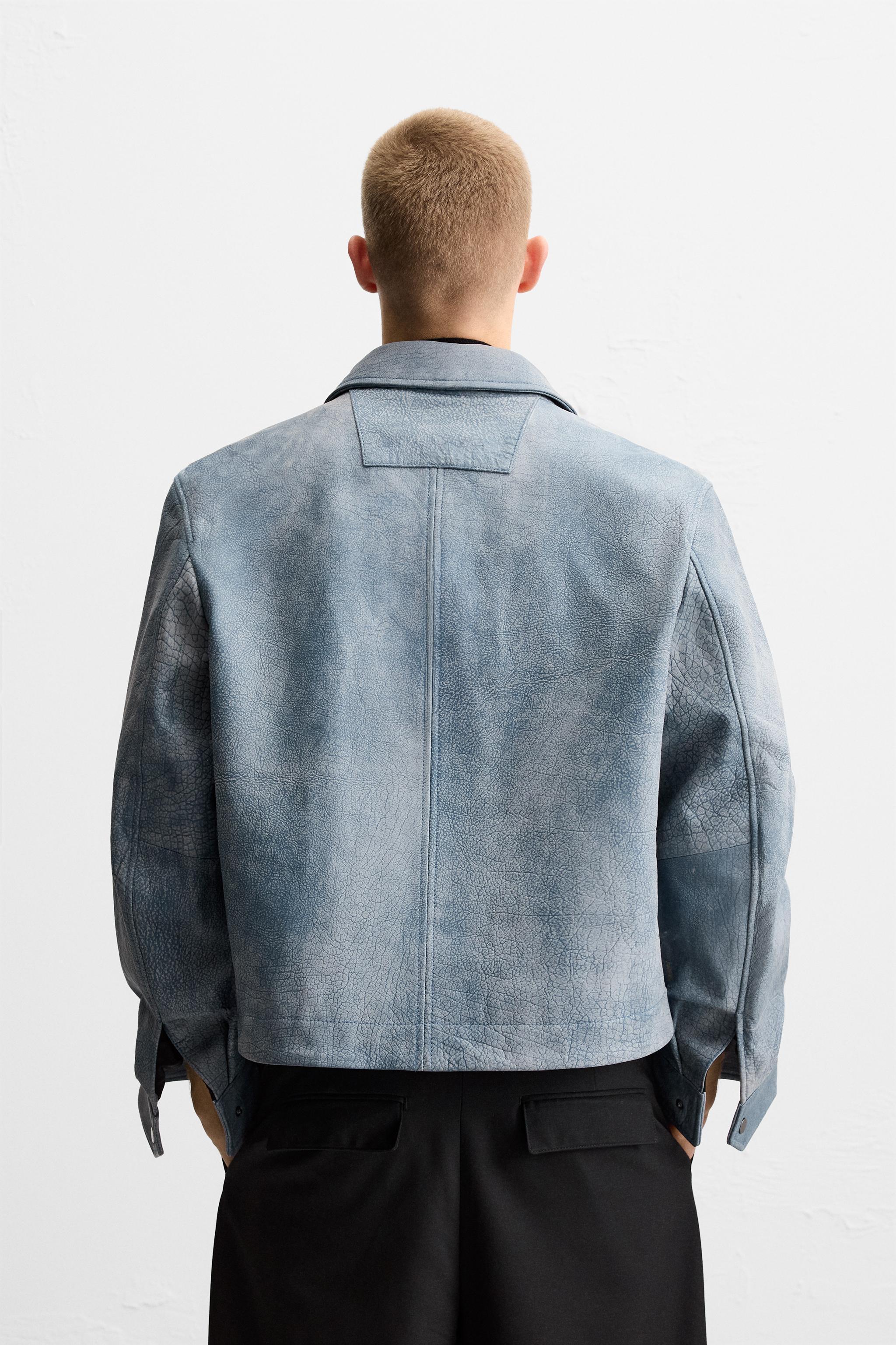 WASHED LEATHER JACKET Product Image