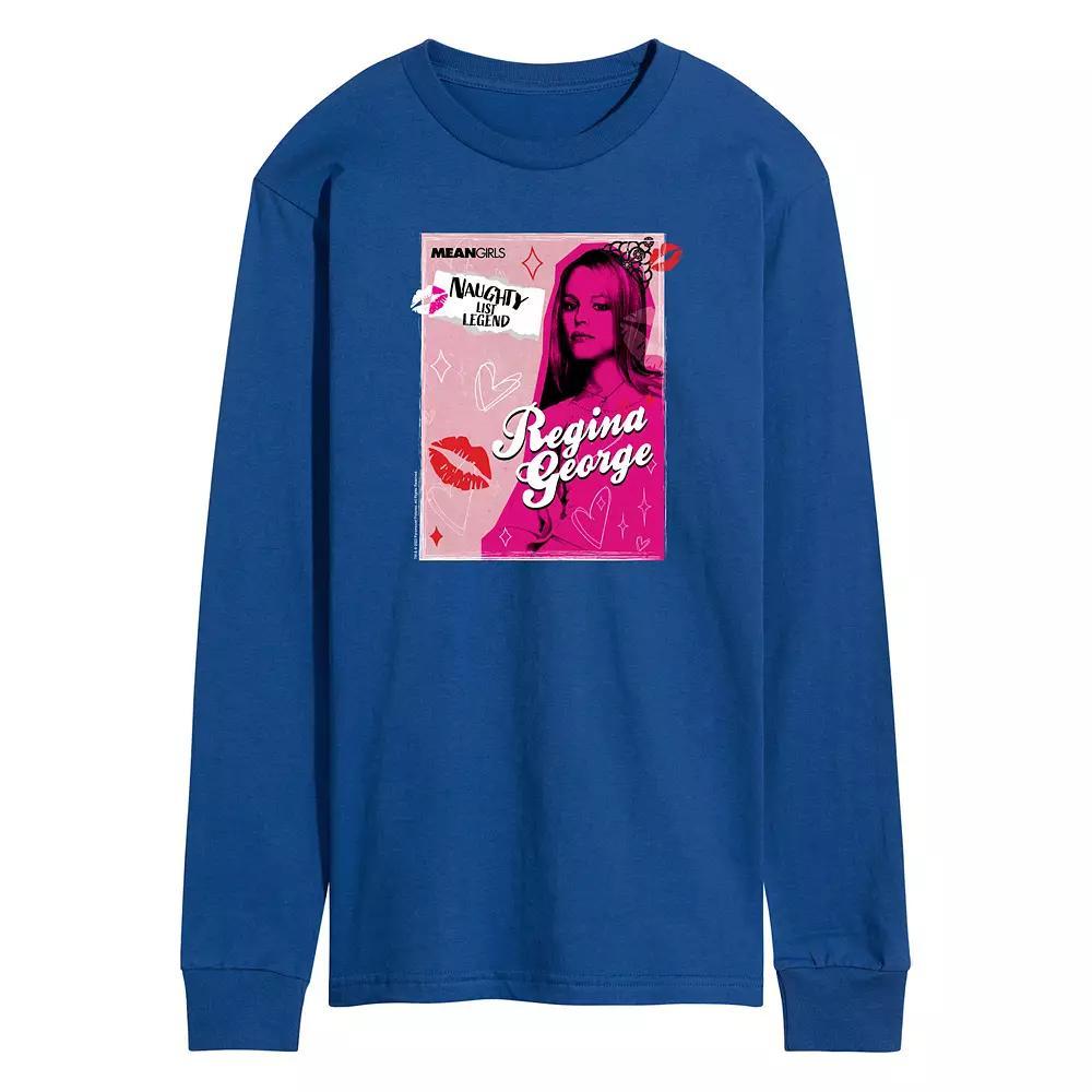 Men's Mean Girls Regina George Naughty List Long Sleeve Graphic Tee, Size: Large, Black Product Image