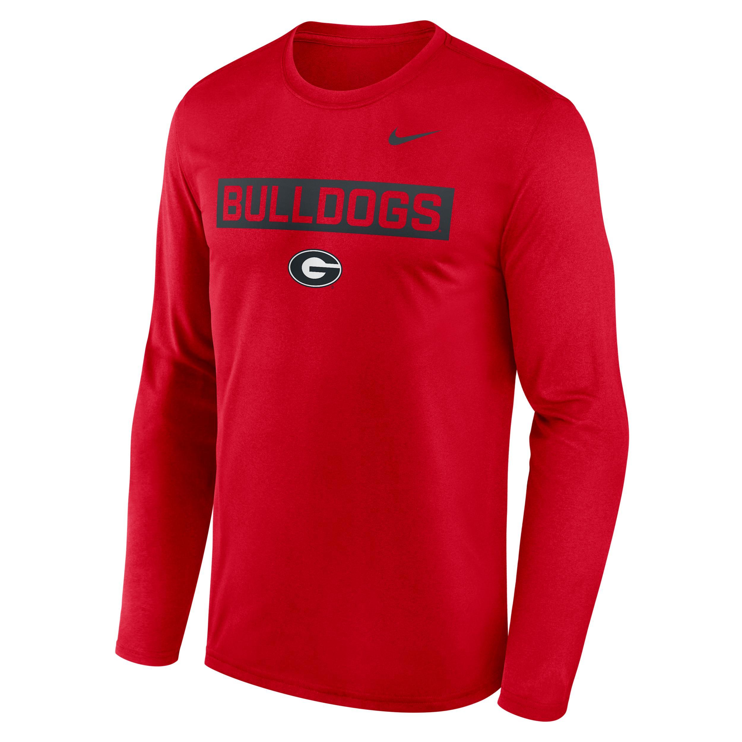 Georgia Primetime Legend 2-Hit Nike Mens Dri-FIT College Long-Sleeve T-Shirt | NKGT65NNGB-6TH Product Image