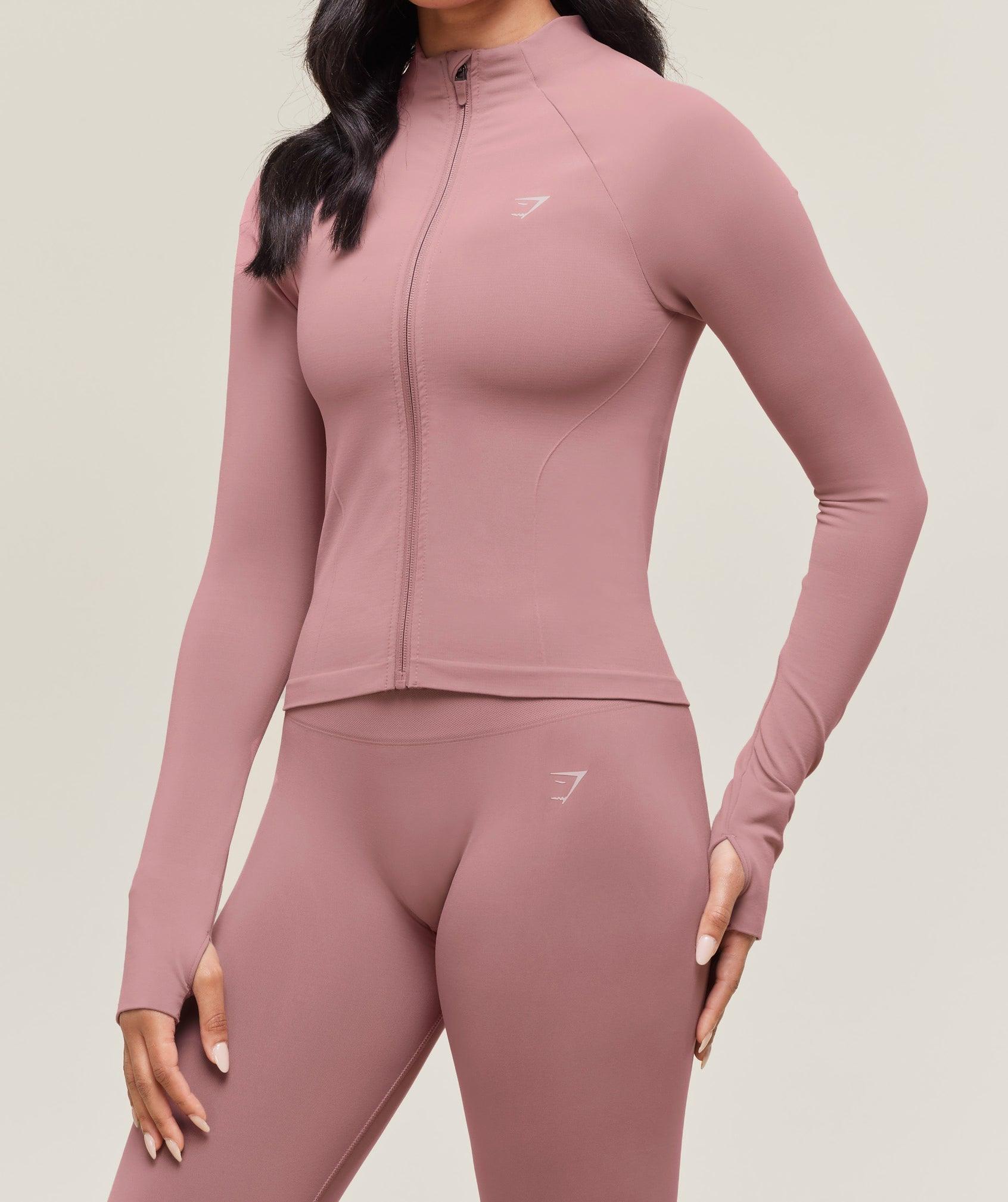 Gymshark Soft Sculpt Zip Up Jacket - Calm Pink Female Product Image