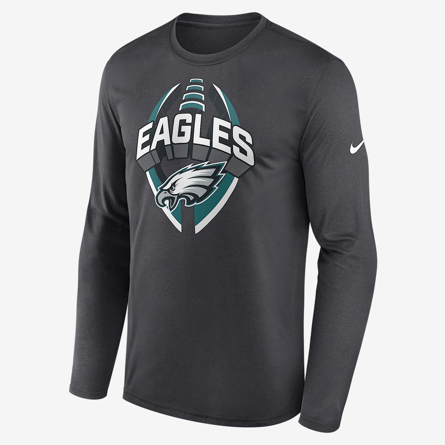Philadelphia Eagles Legend Icon Nike Mens Dri-FIT NFL Long-Sleeve T-Shirt | NKHT06F86-NCF Product Image
