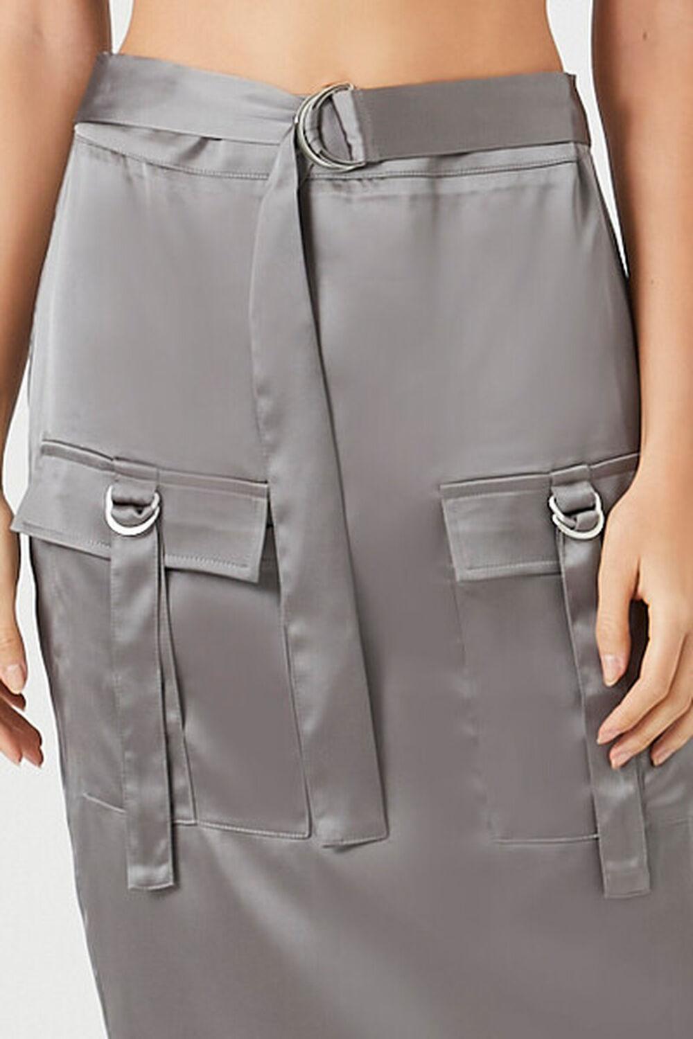 Satin Cargo Maxi Skirt | Forever 21 Product Image