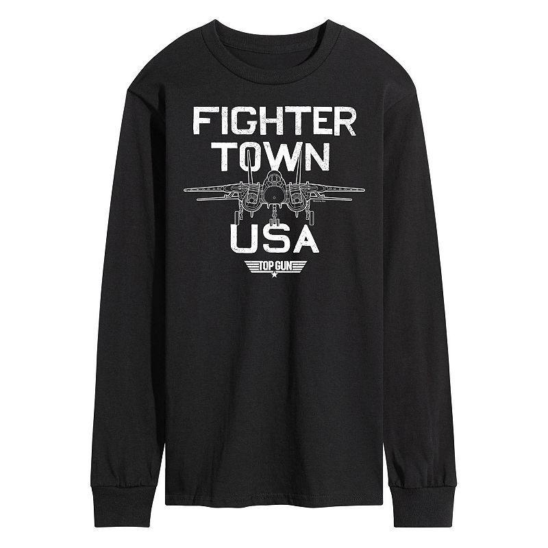 Mens Top Gun Fighter Town Long Sleeve Tee Product Image