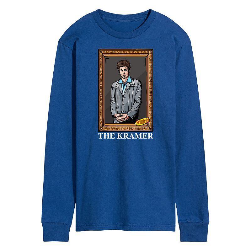 Men's Seinfeld The Kramer Long Sleeve Graphic Tee, Size: Medium, Blue Product Image