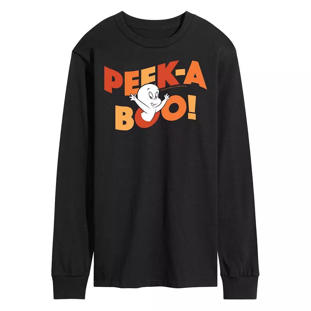 Men's Casper Peek A Boo Long Sleeve Tee, Size: XXL, Black Product Image