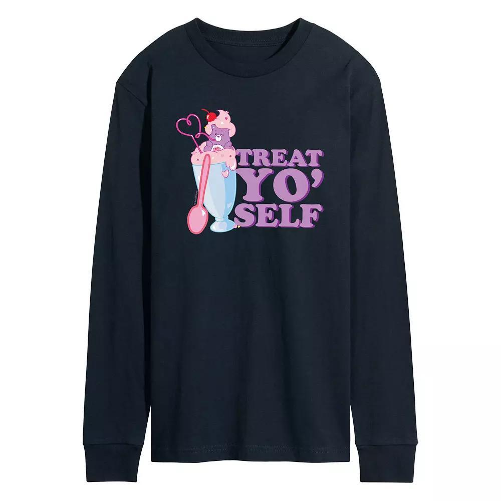 Men's Care Bears Treat Yo' Self Long Sleeve Graphic Tee, Size: XXL, Blue Product Image