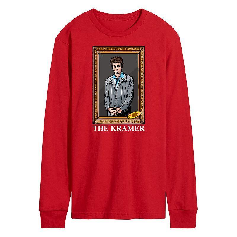 Men's Seinfeld The Kramer Long Sleeve Graphic Tee, Size: Small, Red Product Image