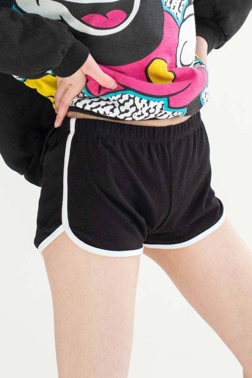 Black Athletic Dolphin Shorts 1 Product Image