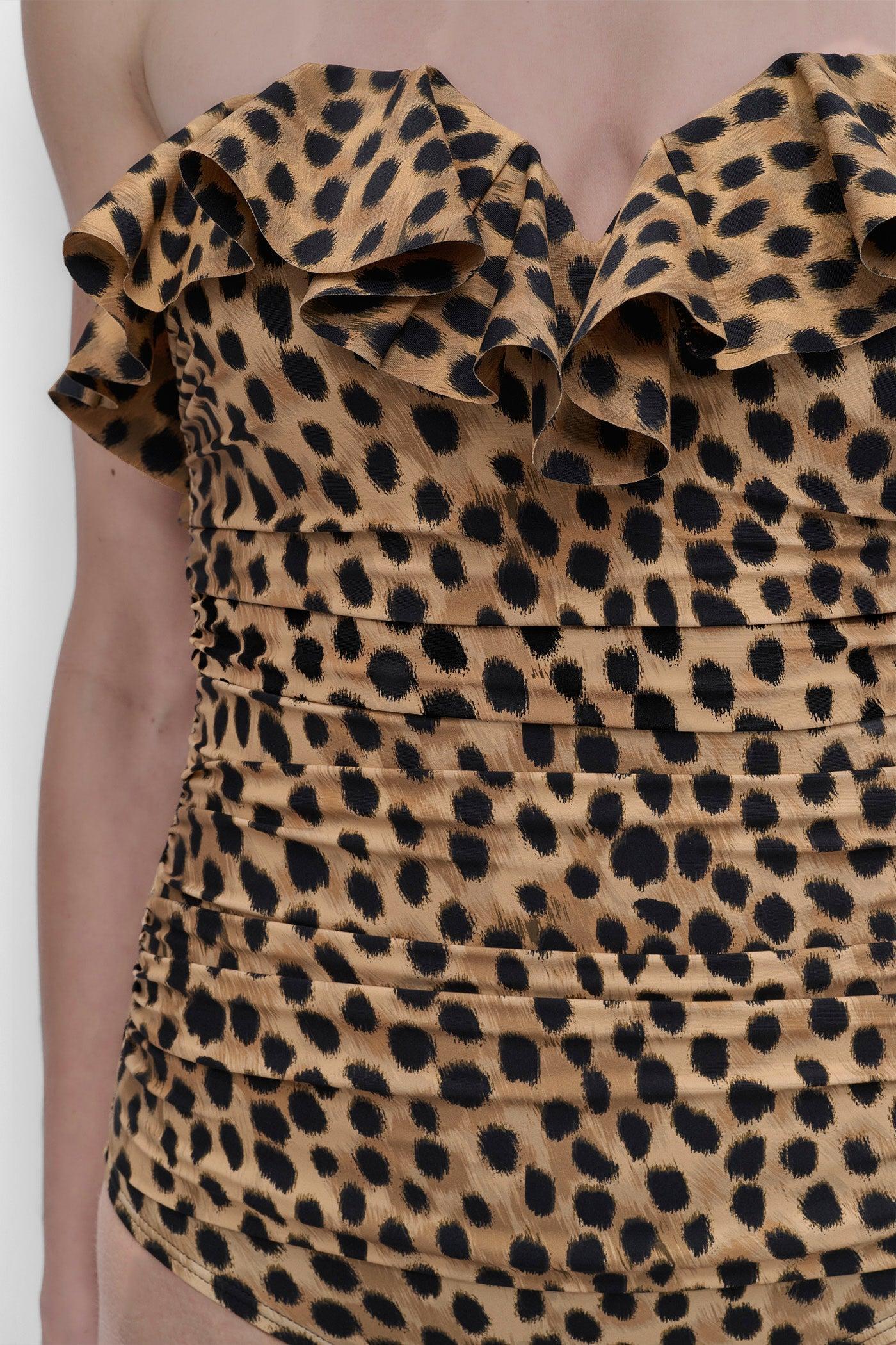 RUFFLED PINUP BANDEAU ONE PIECE Product Image