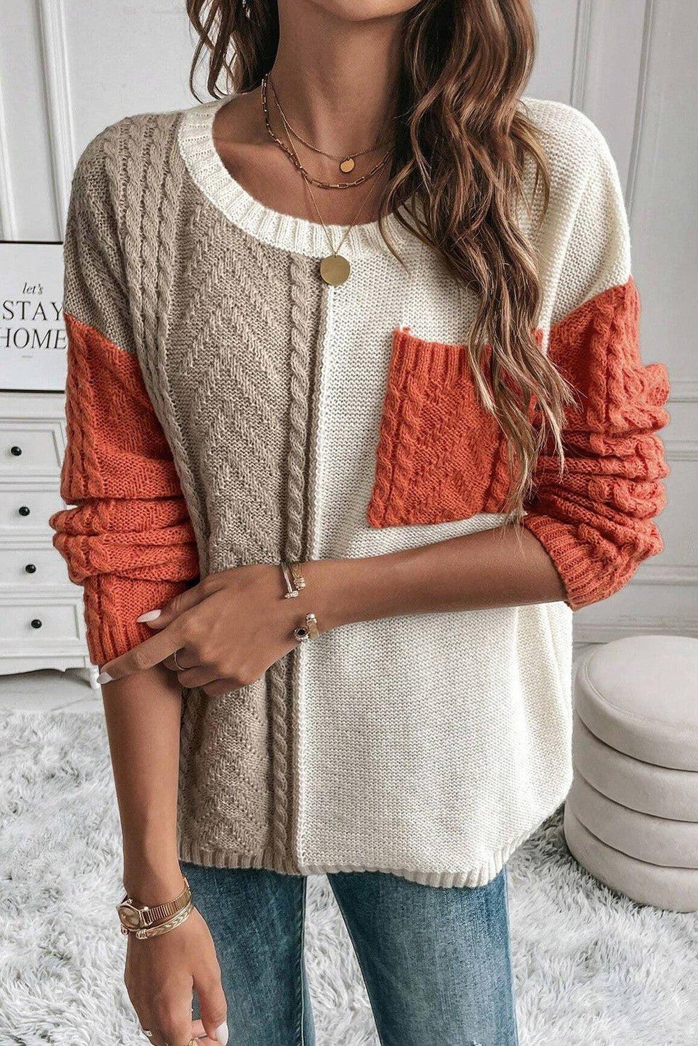 Blocks Of Fall Knit Sweater - 3 Colors Available* Product Image